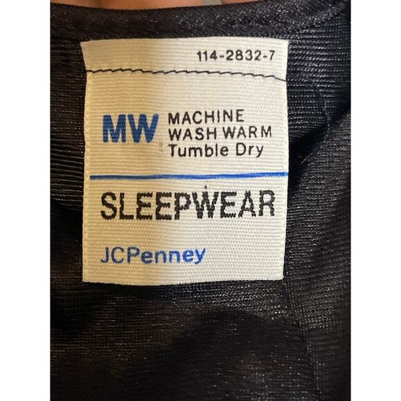 Vintage JCPenny Black Lace Teddy Lingerie Bodysuit Romper Women's Size Large - Picture 6 of 7